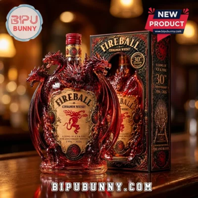 Fireball x A Song of Ice and Fire 30th Anniversary Whiskey Bottle