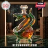 Faceted crystal snake whiskey decanter with FAMU branding and engraved plaque reading Strike, and Strike Again 1887-2027.!