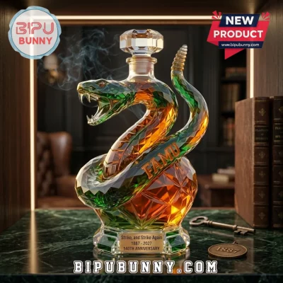 Florida A&amp;M University 140th Anniversary Glass Snake Whiskey Decanter