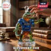 Faceted crystal alligator figurine wearing a blue jersey marked 1906-2026 120th Anniversary and Only Gators get out alive.!