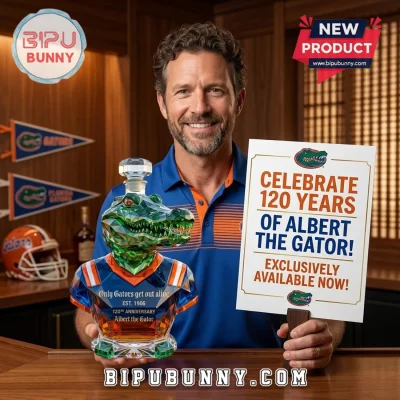 Florida Gators Albert The Gator 120th Anniversary Crystal Decanter