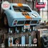 Ford GT40 Mk II wall-mounted key holder in light blue with orange stripe, number 1 decal, and Le Mans 66 license plate.!
