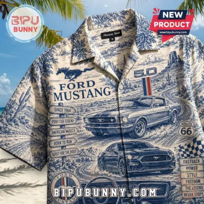 Ford Mustang 2026 Toile De Jouy Hawaiian Shirt
