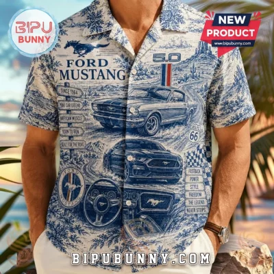 Ford Mustang 2026 Toile De Jouy Hawaiian Shirt
