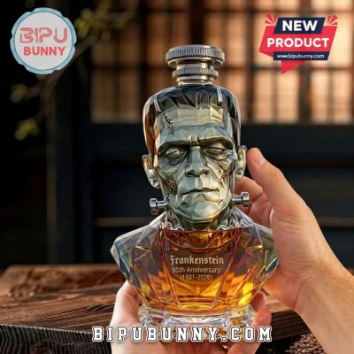 Frankenstein 95th Anniversary 1931-2026 Sculpted Glass Whiskey Decanter