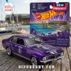 Purple Hot Wheels 1972 Holden LJ Torana GTR XU-1 toy car with Fremantle Dockers 30th anniversary branding on a wood pier.!