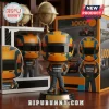Formula 1 McLaren Lando Norris style vinyl bobblehead figure with orange and blue helmet and matching racing suit.!