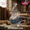 Faceted crystal Gandalf bust from Lord of the Rings with text Gandalf 2001-2026 engraved on the clear glass base.!