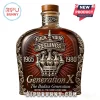 Generation X liquor bottle with metallic embossed text reading Fuck Your Feelings, 1965-1980, and The Badass Generation.!