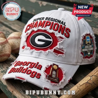 Georgia Bulldogs 2026 College World Series Distressed Baseball Cap