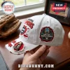 White Georgia Bulldogs baseball cap featuring distressed patches, NCAA College World Series logo, and championship text.!