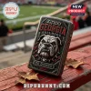 Georgia Bulldogs Zippo metal lighter featuring a sculpted bulldog face and text Go Dawgs on a red wooden bench.!