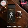 Ghostface 30th anniversary commemorative edition liquor box with metallic silver mask illustration on black background.!