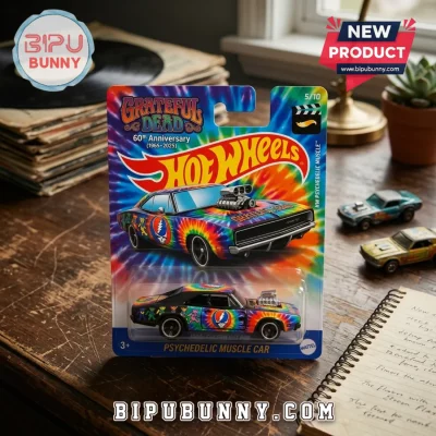Grateful Dead 60th Anniversary Hot Wheels Tie-Dye Muscle Car