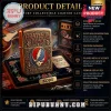 Grateful Dead brass Zippo lighter with embossed Steal Your Face logo, Keep Truckin text, and velvet display case.!