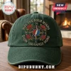 Forest green cotton baseball cap featuring embroidered Grateful Dead Steal Your Face compass logo with red roses.!