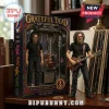 Jerry Garcia 60th anniversary action figure with miniature guitar, amplifier, and microphone in decorated display box.!