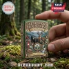 Green matte lighter with Great Smoky Mountains 100th anniversary embossing featuring a bear, deer, and national park cabin.!