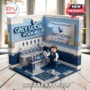 Grey Goose Vodka building block set featuring a miniature distillery display, a bartender minifigure, and plastic bottles.!