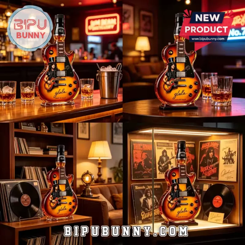 Guns N' Roses Slash x Jim Beam Guitar Shaped Collectible Whiskey ...