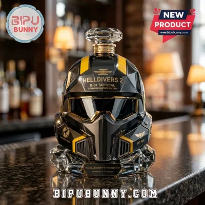 Helldivers 2 B-01 Tactical Commemorative Edition Black Crystal Whiskey Decanter
