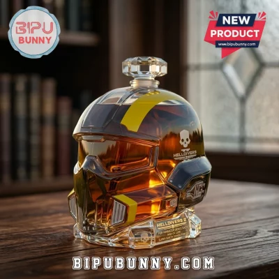 Helldivers 2 B-01 Tactical Helmet Glass Whiskey Decanter