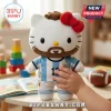 Hello Kitty plush wearing a brown beard, brown hair, and an Argentina national soccer jersey with number 10 and AFA logo.!