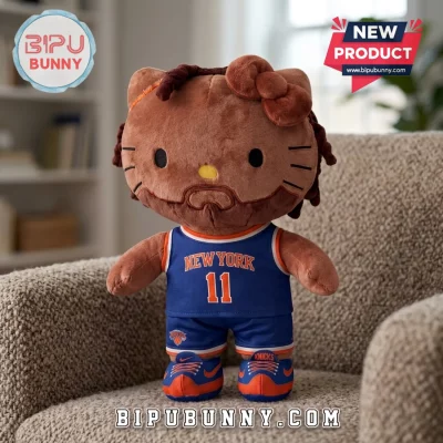 Hello Kitty x New York Knicks Jalen Brunson No. 11 Brown Velour Mascot Plush Toy