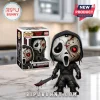 The Abomination vinyl figure featuring a split Jason Voorhees and Ghostface mask, holding a bloody machete on a counter.!