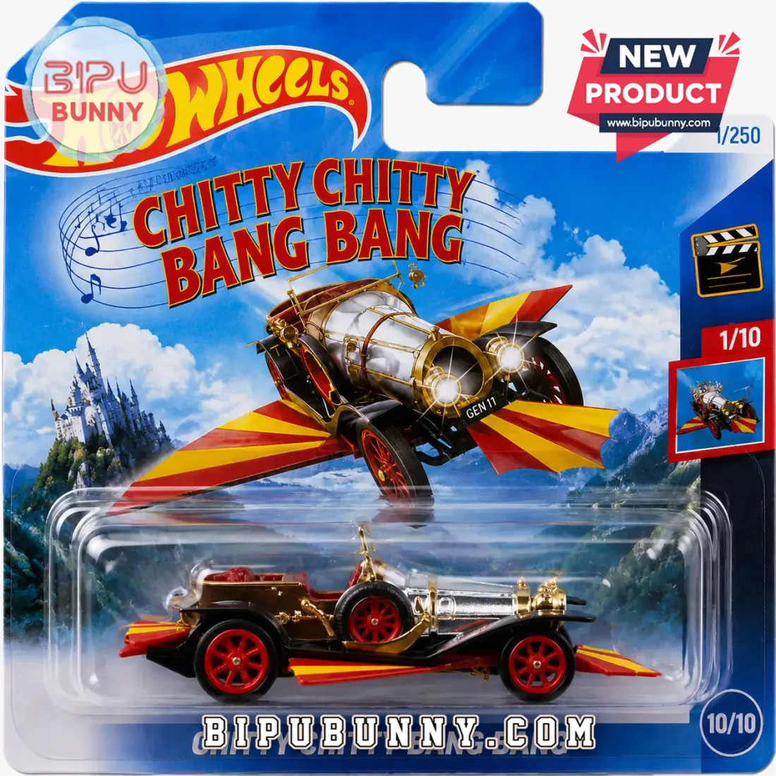 Hot Wheels Chitty Chitty Bang Bang Flying Car Diecast Model Hot Wheels Chitty Chitty Bang Bang Flying Car Diecast Model