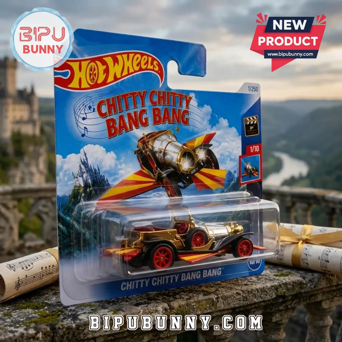 Hot Wheels Chitty Chitty Bang Bang Flying Car Diecast Model Hot Wheels Chitty Chitty Bang Bang Flying Car Diecast Model