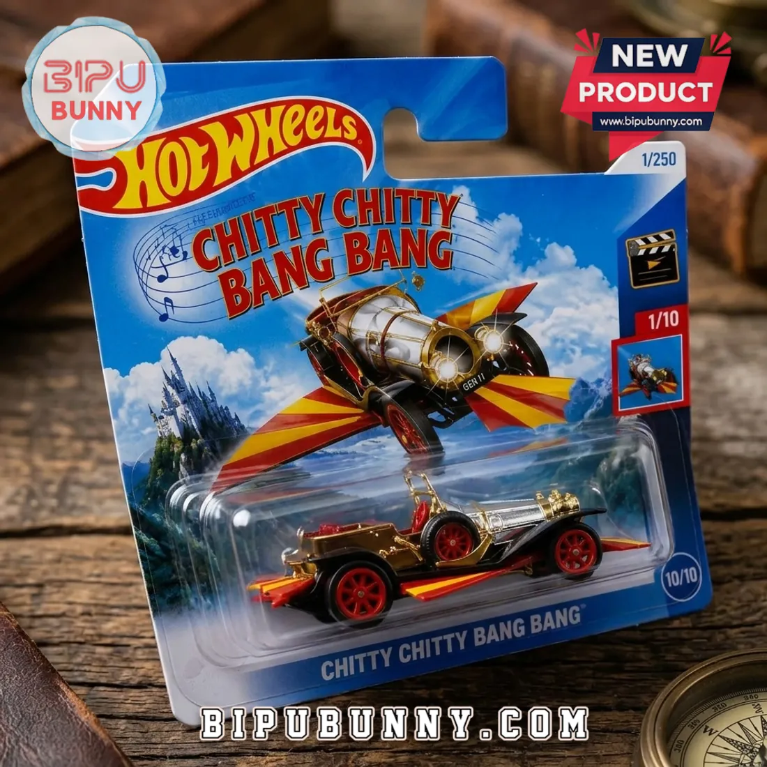 Hot Wheels Chitty Chitty Bang Bang Flying Car Diecast Model Hot Wheels Chitty Chitty Bang Bang Flying Car Diecast Model