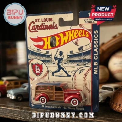 Hot Wheels St. Louis Cardinals 1937 Woody Wagon Diecast Car