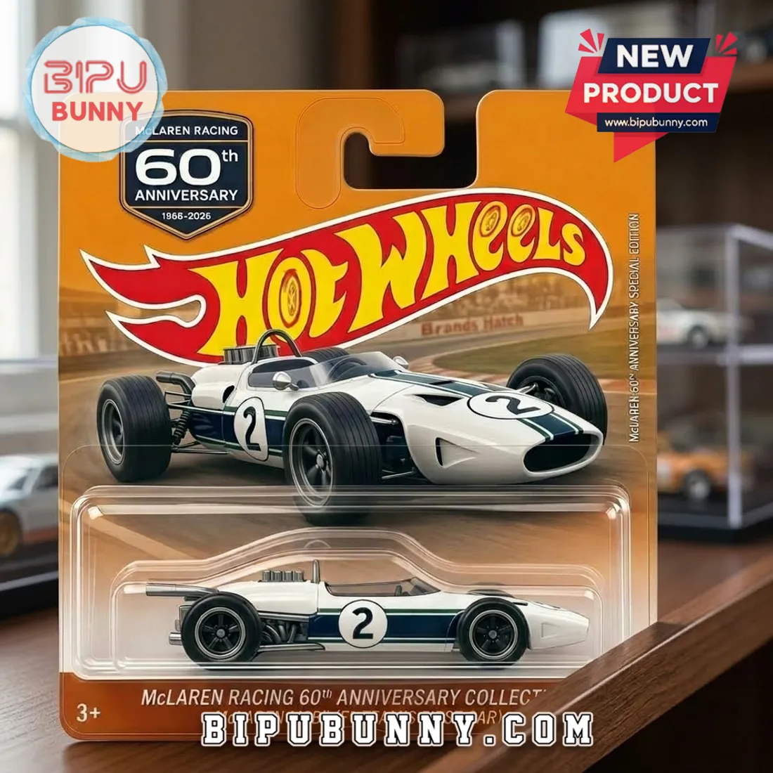 Hot Wheels x McLaren M2B 1966 60th Anniversary Edition Collectible Diecast Car Hot Wheels x McLaren M2B 1966 60th Anniversary Edition Collectible Diecast Car