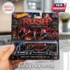 Hot Wheels Rush Fifty Something Tour die-cast stage hauler truck on blister card with band imagery and gold clock icons.!