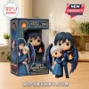 Howl's Moving Castle 22nd Anniversary figurine set featuring Howl and Sophie with Calcifer and display box packaging.!