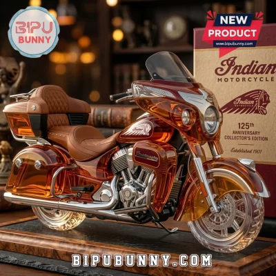 Indian Motorcycle Roadmaster 125th Anniversary Collectible Whiskey Decanter