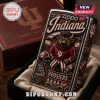 Indiana Hoosiers Zippo lighter with embossed bison mascot, football helmet, and university branding in a gift box.!