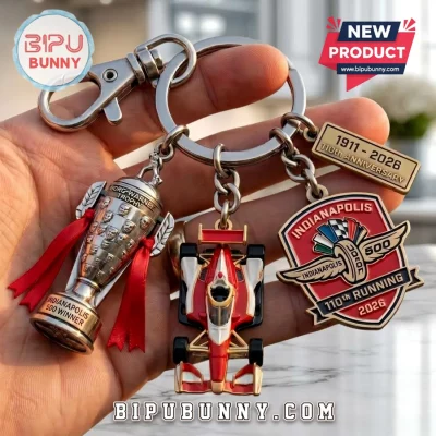 Indianapolis 500 2026 110th Anniversary 3D Metal Keychain