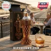 Indy 500 110th anniversary commemorative whiskey decanter with silver racing figure topper and miniature driver reliefs.!
