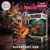 Iron Maiden The Book of Souls Eddie vinyl figure wearing a colorful feathered headdress and holding a glowing skull book.!