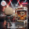 Iron Maiden The Number of the Beast Eddie Funko Pop vinyl figure standing with a small red devil on a stage backdrop.!