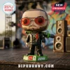 J Balvin vinyl figure wearing red sunglasses, leather jacket with lightning bolt, and stand marked Coca-Cola and FIFA.!