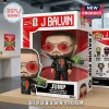 J Balvin Coca-Cola FIFA World Cup 2026 Funko Pop figure in a white cardboard box with red accents on a wooden shelf.!