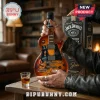 Guitar shaped whiskey bottle featuring Slash with Tennessee Whiskey text and matching black gift box!