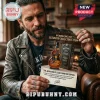 This vintage poster shows a bearded man in a leather jacket holding a Slash Jack Daniels collector edition flyer!
