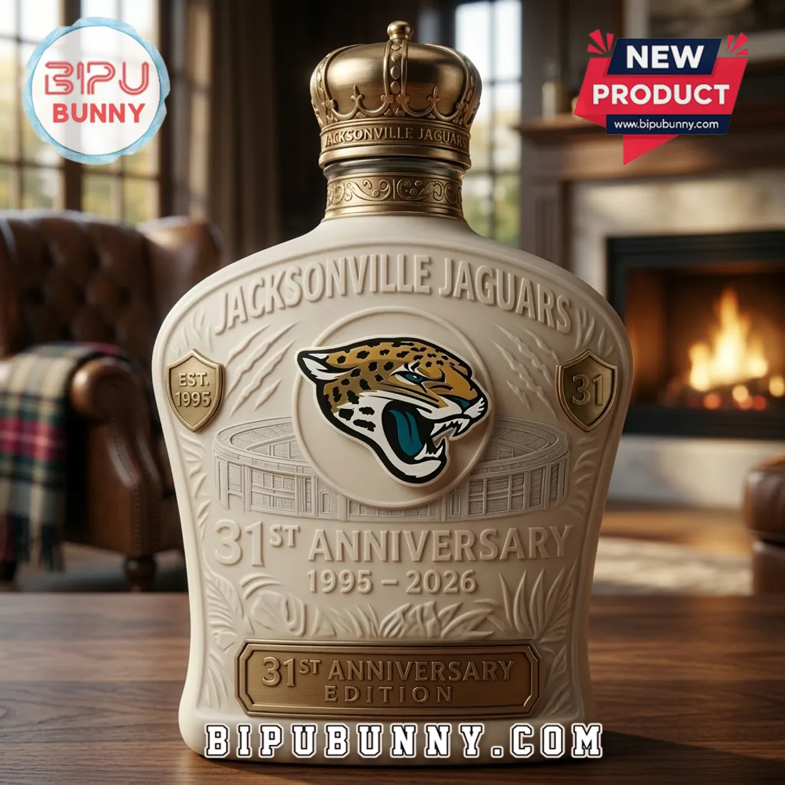 Jacksonville Jaguars 31st Anniversary Whiskey Decanter Jacksonville Jaguars 31st Anniversary Whiskey Decanter