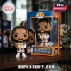 Jalen Brunson Funko Pop holding gold MVP trophy in New York Knicks uniform with display box featuring 2026 MVP labeling.!