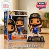 Jalen Brunson Funko Pop vinyl figure in New York Knicks uniform with an NBA Champions 2026 cap and trophy on display base.!