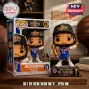 Jalen Brunson New York Knicks Funko Pop vinyl figure holding an NBA championship trophy on a branded display base.!